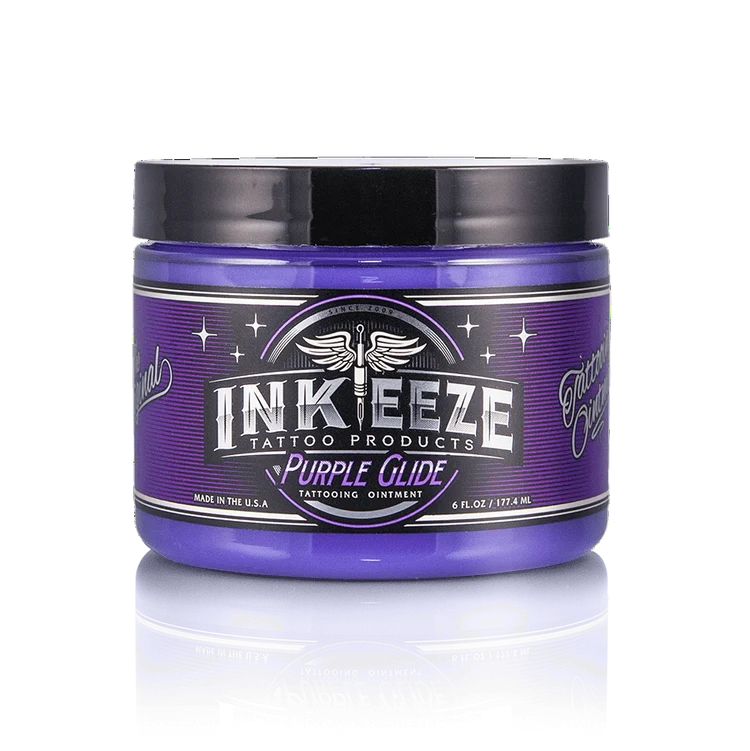 Ink Eeze Purple Tattoo Ointment – Non-Petroleum, Essential Oils, Glide & Aftercare, 6 oz