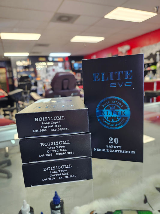 Elite EVO Tattoo Needle Cartridge Bundle – Large Scale Pack (11CM, 13CM, 15CM)
