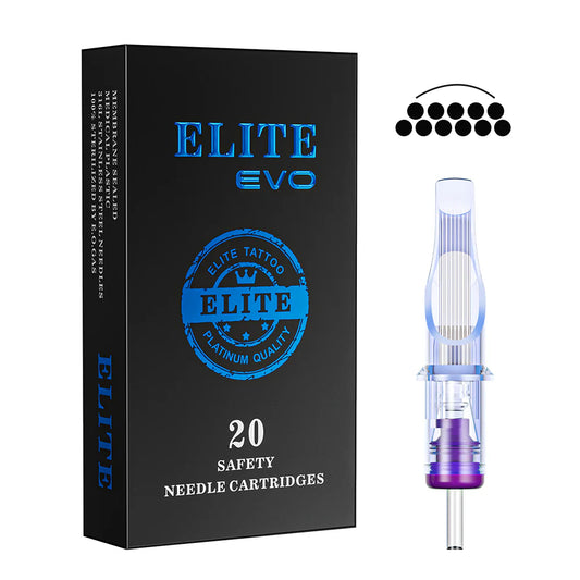 ELITE EVO Tattoo Needle Cartridges - Curved Magnum