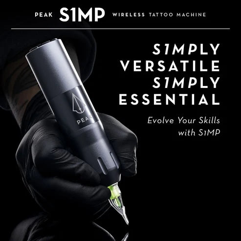 Peak S1-MP Wireless Tattoo Machine – 3.5mm Stroke, USB-C, Aluminum Body