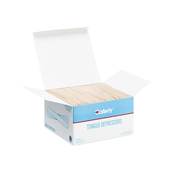 Saferly Tongue Depressors — Adult Size — Box of 500