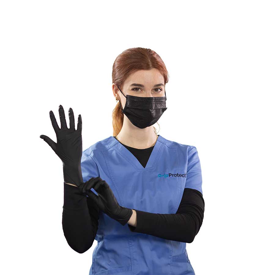 GripProtect® Precise BLACK 5 Nitrile Powder-Free Exam Gloves